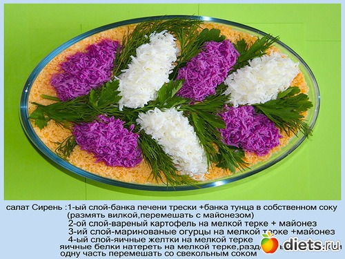 Салат букет сирени пошаговый рецепт Салат букет сирени пошаговый рецепт