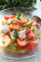 Овощное рагу с курицей